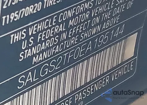 2014 Land Rover Range Rover 5.0L V8 Supercharged/5.0L V8 Supercharged Ebony Edition from USA, damaged, VIN SALGS2TF0EA195144